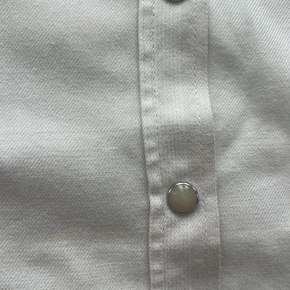 Jachs white long shirt button down with pockets woman size XL  plaid flannel - Picture 3 of 7